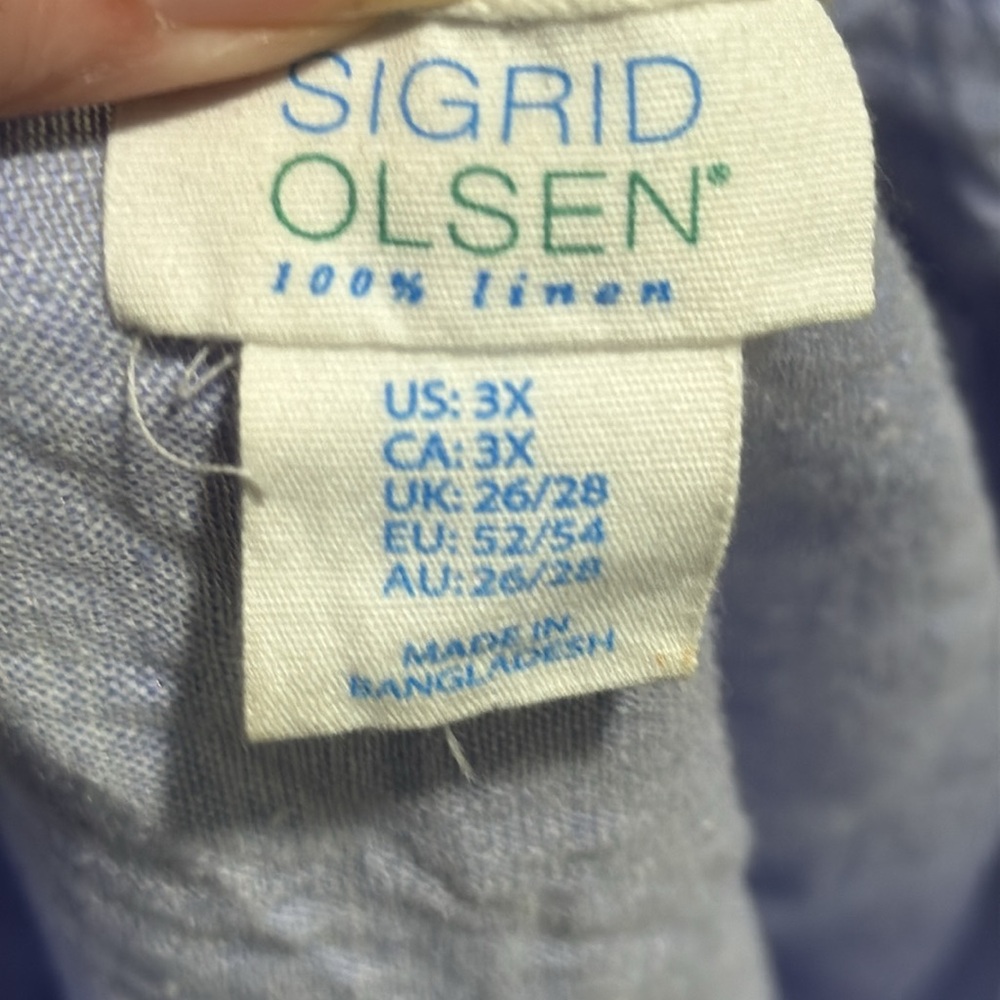 Sigrid Olsen Linen Blouse - Picture 3 of 3